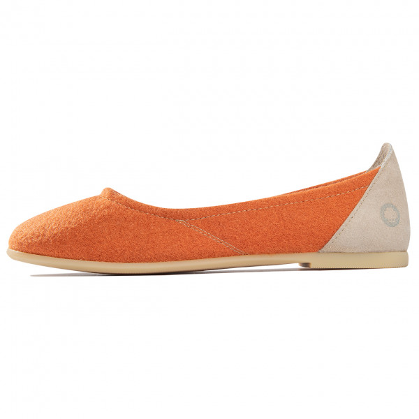 Baabuk - Women's Wool Ballerina - Sneaker Gr 36 orange/beige