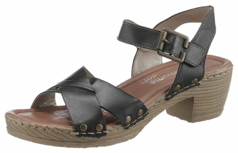female Komfort Sandalen schwarz Sandalette 36